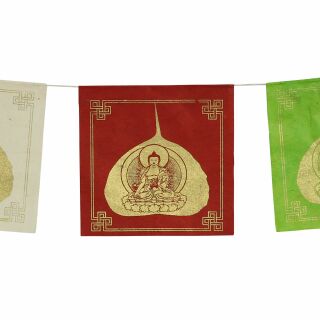 Bandiera per la preghiera – Buddha – multicolore – circa 10,5 x 10,5 cm