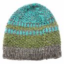 Berretto di lana - berretto fatto a maglia - turchese-verde