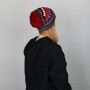 Woolen Hat - Knit Cap - Beanie - striped - red-multicoloured