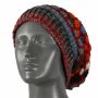 Woolen Hat - Knit Cap - Beanie - striped - red-multicoloured