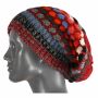 Berretto di lana - berretto fatto a maglia - rosso-multicolore