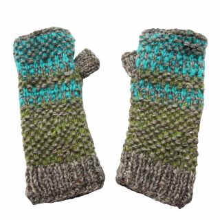 Arm warmers - Knitted arm warmers - Wool - turquoise-green