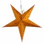 Estrella de papel - Estrella de Navidad - Estrella  de 5 puntas - estampado naranja 02 - 40 cm