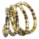 Collar Cadena de serpientes plateado-antracita-oro oscuro...