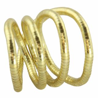 Collar Cadena de serpientes oro tono dorado claro pulsera