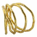 Halskette - biegsame Schlangenkette - uni - goldfarben 02