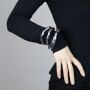 Collana a serpente girocollo flessibile argento 8mm bracciale