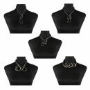 Flexible necklace snake chain anthracite chain bracelet