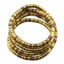 Necklace - flexible snakechain necklet - mix - copper-gold
