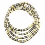 Collana a serpente girocollo flessibile argento-antracite-dorata chiaro