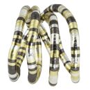 Collar Cadena de serpientes plateado-antracita-oro claro...