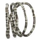 Collar Cadena de serpientes plateado-antracita pulsera