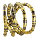 Flexible necklace snake chain anthracite-gold dark chain...