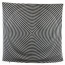 Baumwolltuch - Ringe - grau - quadratisches Tuch