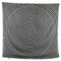 Cotton Scarf - Circles - grey - black - squared kerchief