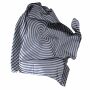 Cotton Scarf - Circles - grey - black - squared kerchief