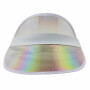 Casquillo del visera - casquillo de protección retro - 80s Poker gorra de béisbol arcoiris-blanco