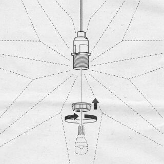 Bungalow Kabel Mit Fassung Für Papiersterne – 400 Cm Lang – Mit Schalter – E14 – Bis 40 Watt