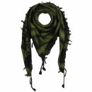 Kufiya - black - green-grass green - Shemagh - Arafat scarf