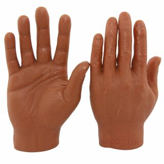 2x Mini Finger Hände Aufsteck Hand Fingerpuppe Handpuppe Gummihand Spielzeug Neu 