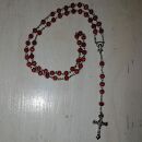 7x Rosenkranz rotbraun braun - Gebetskette