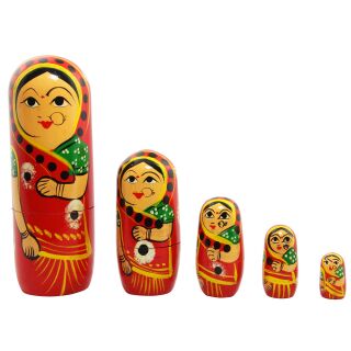 Matrioska india - rojo 02