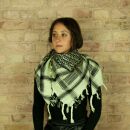 Kufiya - green-mint green - black - Shemagh - Arafat scarf