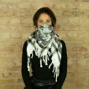 Kufiya - camouflage pixels - white - black - Shemagh - Arafat scarf