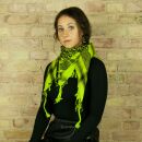 Kufiya - green-neon green - black - Shemagh - Arafat scarf