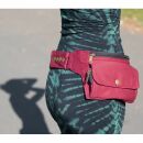 Riñonera - Flint - rojo-burdeos - color latón - Cinturón con bolsa - Bolsa de cadera