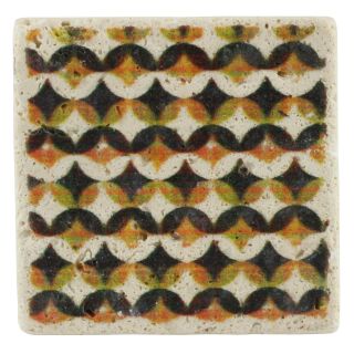 Calamita in travertino 4,8x4,8 cm - Aspetto vintage - Modello 03