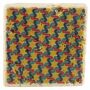 Calamita in travertino 4,8x4,8 cm - Aspetto vintage - Modello 22