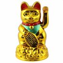 Agitando gato chino - Maneki neko - 11 cm - oro