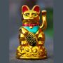 Gatto della fortuna - Gatto cinese - Maneki neko - 11 cm - oro