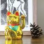Agitando gato chino - Maneki neko - 13 cm - oro