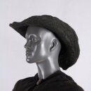 Hempen straw hat - Model 02 anthracite - woven unisex beach hat