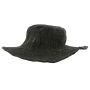 Cappello di paglia di canapa - Modello 02 antracite - cappello da spiaggia unisex intrecciato