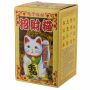 Agitando gato chino - Maneki neko - 13 cm - blanco