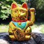 Agitando gato chino - Maneki neko - 15 cm - oro
