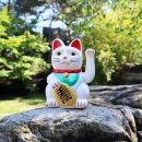 Gatto della fortuna - Gatto cinese - Maneki neko - 15 cm - bianco