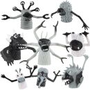 Finger Monster - big - 8 models in grayscale