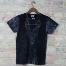 T-Shirt - Origami Fuchs - stonewash schwarz