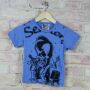 Kinder - Shirt - Senior - Rockabilly - Einzelstück - blau M