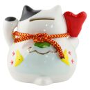 Savings box - Lucky cat white - Model 02