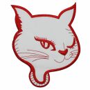 Backpatch - Cats head - white-red