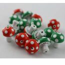 Beads - Set 01 - Pendants - Mushroom beads - handicrafts