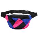 Belt bag - Fanny pack - Techno - blue pink black