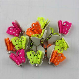 15x Anstecker Neon Set 07 Brosche Schmetterling