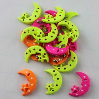 21x Neon Pin - Brooch - Moon - Set 10