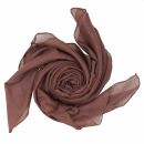 Cotton Scarf - brown - chestnut brown - squared kerchief